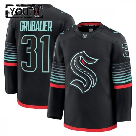 Lasten NHL Seattle Kraken Pelipaita 2025-26 Fanatics Premium Philipp Grubauer Alternate Musta Lasten NHL Seattle Kraken Pelipaita 2025-26 Fanatics Premium Philipp Grubauer Alternate Musta
